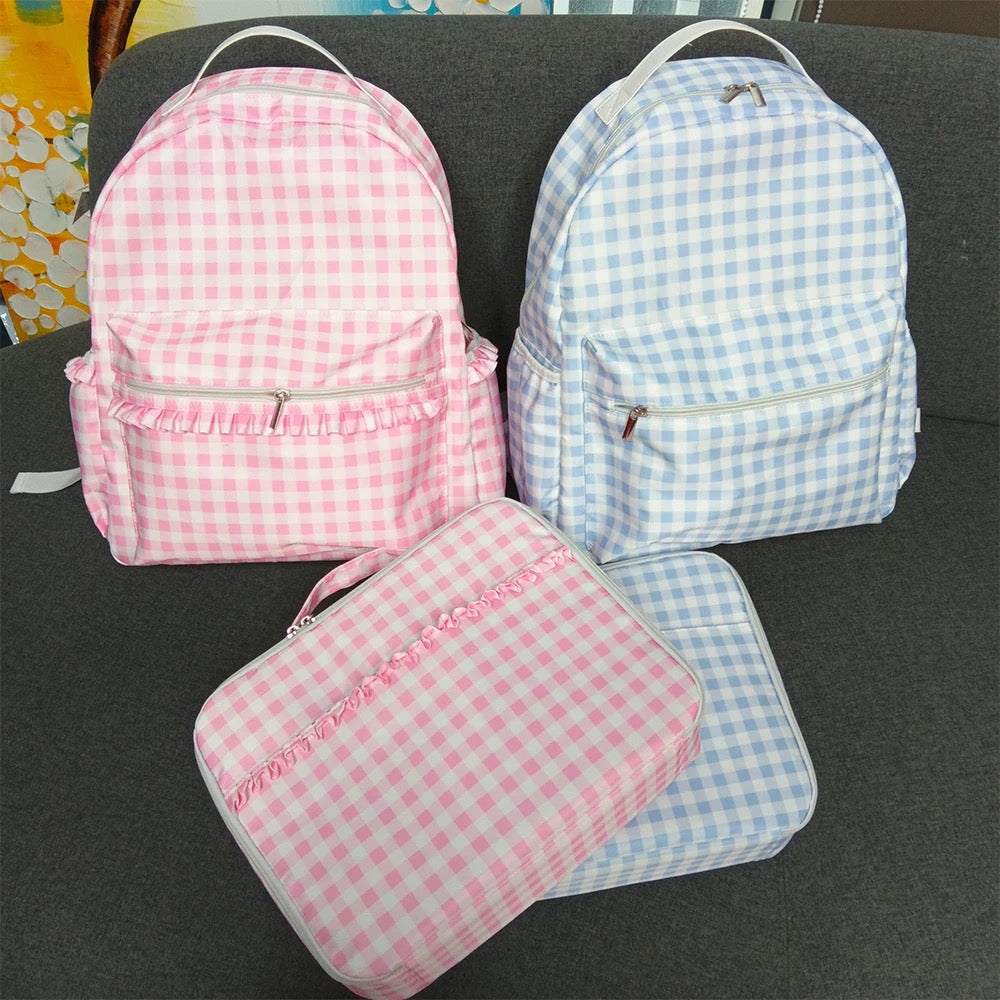 RTS Seersucker Backpacks & Lunch Box